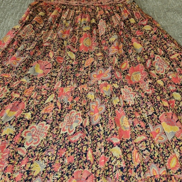 New FREE PEOPLE floral Getaway tiered maxi dress SZ SMALL - Picture 5 of 10